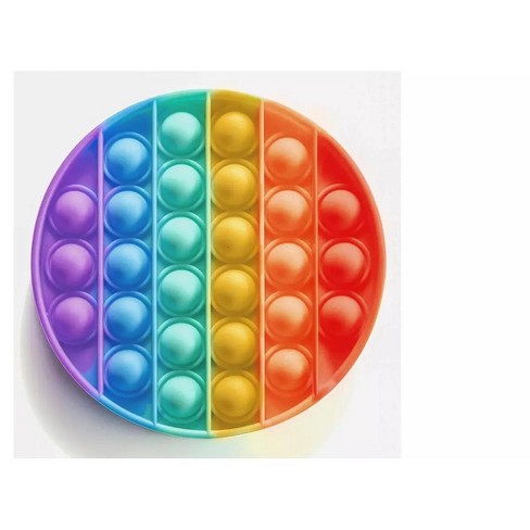 Link Rainbow Bubble Popper Sensory Fidget Toy Silicone Stress