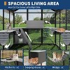Nasitip XL Aluminum Catio with Weatherproof Roof, Multi-Level Cat Enclosure with Walkways & Condo for Outdoor Cats - 3 of 4