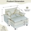 IULULU Sectional Sofa, Chenille Cloud Couch Comfy Upholstered Sofa with Ottoman - 3 of 4
