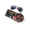 Signare USA Morning Garden Black Floral Glasses Pouch/ Case - 3 of 4