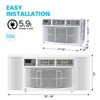 6,000/8,000/10,000/12,000 BTU Smart Window Air Conditioner With Remote Control & WIFI & Dehumidifier & Energy Saving - 4 of 4