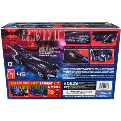 Black Vinyl Batman & Robin Batmobile 1/25 Scale Model Kit