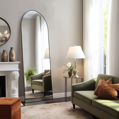 DOMETOUR 16''*59'' Arched Full Body Mirror Floor Standing Hanging  Leaning Wall Mirror