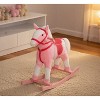 Dexmalle Kids Plush Toy Rocking Horse,Pink - 2 of 4