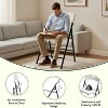 4-Pack White Plastic Folding Chairs, Heavy-Duty Metal Frame & 350lb Capacity, for Indoor/Outdoor Use - 2 of 4