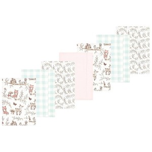 Luvable Friends Hudson Baby Flannel Burp Cloths 7pk Set - 1 of 2