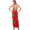 LA LEELA Women's Vacation Swimsuit Holiday Bathing Suit Cover up Sarong Wrap Swimwear Wraps One Size Red Floral - 3 of 4