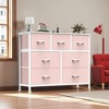 FONTOI Multi-Drawer Multicolored Dresser Fabric Storage Tower for Bedroom Hallway Nursery Closet, Tall Chest Organizer Unit, Easy Pull Handle - 3 of 4