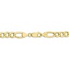 Black Bow Jewelry Men's 7.3mm, 10k Yellow Gold Hollow Figaro Chain Necklace - 4 of 4