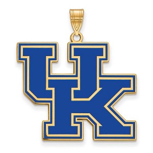 Black Bow Jewelry 14k Yellow Gold Plated Sterling Silver Kentucky Wildcats NCAA Extra Large Pendant - 1 of 3