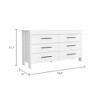 NicBex 6 Drawer Double Dresser for Bedroom,Modern Style Drawers with Black Pulls,Dressers for Kids Room,Living Room,Entry and Hallway - 3 of 4