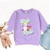 The Juniper Shop Mini Smiley Girls Rule Toddler Sweatshirt - 3 of 4