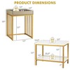 Costway 2PCS 2-Tier Nesting Coffee Sofa Side End Tables Narrow for Living Room Bedroom - 4 of 4