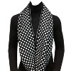 Wrapables Two Tone Warm Winter Knit Infinity Scarf, Black & White - 4 of 4