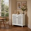 Art Leon Cane Wicker Cabinet Sideboard - 2 of 3