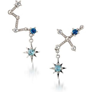 Celestial Constellation Studs - 18K Gold Plated Cassiopeia & Southern Cross Design on Sterling Silver - 1 of 4