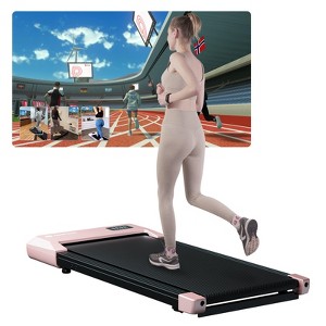 DeerRun Walking Pad Mini 80cm belt Under Desk Treadmill ,2 in 1 Portable Treadmill for Home/Office/Exercise(Black) - 1 of 4