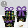 Big Dot of Happiness Colorful Mardi Gras Mask - Square Favor Gift Boxes - Masquerade Party Bow Boxes - Set of 12 - 3 of 4