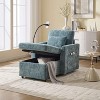 ORRD Chenille Lazy Sofa Recliner, Single Lounge Chair with Storage Backrest & Phone Holder for Living Room or Bedroom - 2 of 4