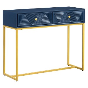 KTMBDW Console Table, Wooden Sofa Table with 2 Storage Drawers, Modern Behind Couch Table Entryway Table for Entrance, Hallway, Living Room - 1 of 4