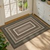 Washable Modern Bordered Bedroom Living Room Area Rugs, Geometric Non Slip Throw Carpet for Home Decor - 2 of 4