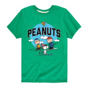 Boys' - Peanuts - Snoopy and Friends Skiing Short Sleeve Graphic T-Shirt - 1 of 4
