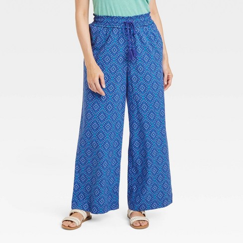 Nautical Print Wide-Leg Pajama Pants - Women - Ready-to-Wear