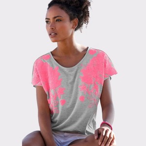 Women's Floral Dolman Sleeve Top - LASCANA - 1 of 4