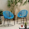 VYNXARIA Modern Blue Woven Chair Set - Perfect for Your Balcony - 2 of 4
