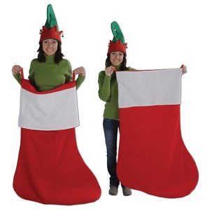 Beistle 4' 6" Jumbo Stocking Red/White 20169 - 1 of 1
