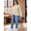 Women's Plus Size Fleece Hooded Fuzzy Long Sleeve Button Down Casual Teddy Jacket with Pockets - Agnes Orinda - 3 of 4