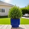 Wooakway 15" Dia Outdoor Indoor Ceramic Planter Pot Decorative Planter with Drainage Hole Patio Flower Pot - 4 of 4