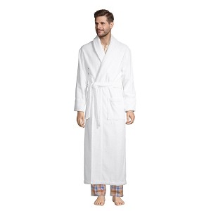 Lands' End Men's Full Length Turkish Terry Robe - 1 of 4