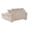 CLIHOME Chenille Chaise Lounge with Soft Cushion Back, Dual Track Arms and Built-in Cup Holders - 4 of 4