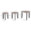 Nesting Tables Modern Wood Grain Brown - Yorkshire Home: Chic Set of 3, Space-Saving Design - 2 of 3