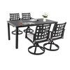 Christopher Knight Home James Patio 5 Piece Aluminum Textured Backrest Dining Set with Sunbrella Cushions - 2 of 4