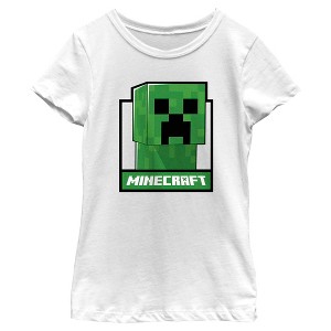 Girl's Minecraft Creeper in a Box T-Shirt - 1 of 4