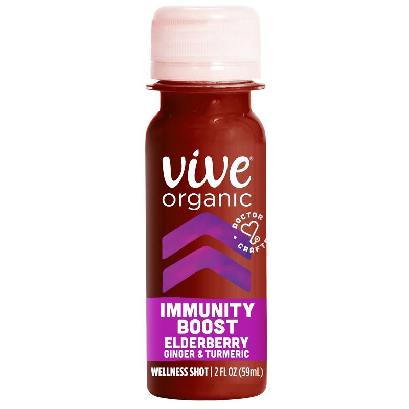 Vive Organic Immunity Boost Elderberry, Ginger &#38; Turmeric Wellness Shot - 2 fl oz, 1 of 6