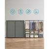 SONGMICS Portable Closet, Wardrobe Closet Organizer with Cover, 4 Hanging Rods and Shelves, 4 Side Pockets, 66.9 x 17.7 x 65.7 Inches, Large Capacity - 2 of 4
