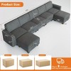140" Sectional Sofa with Storage, U Shaped Convertible Sofa w/ Ottomans, 7-Seat Modern Convertible L Shaped Couch for Living Room - 2 of 4