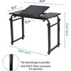 Adjustable Overbed Table with Wheels - Tiltable Laptop Desk for Home/Hospital/Office (24"-35" Height, 350Lbs Capacity, 1-Pack) - 3 of 4