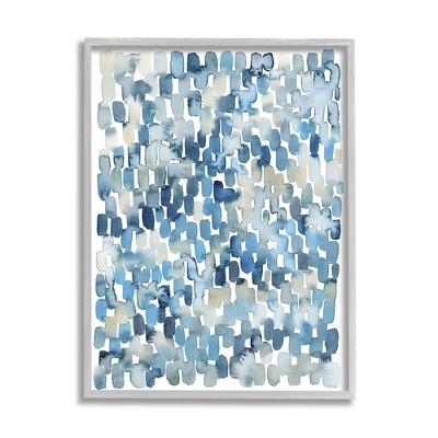 Stupell Industries Coastal Tile Abstract Soft Blue Beige Shapes