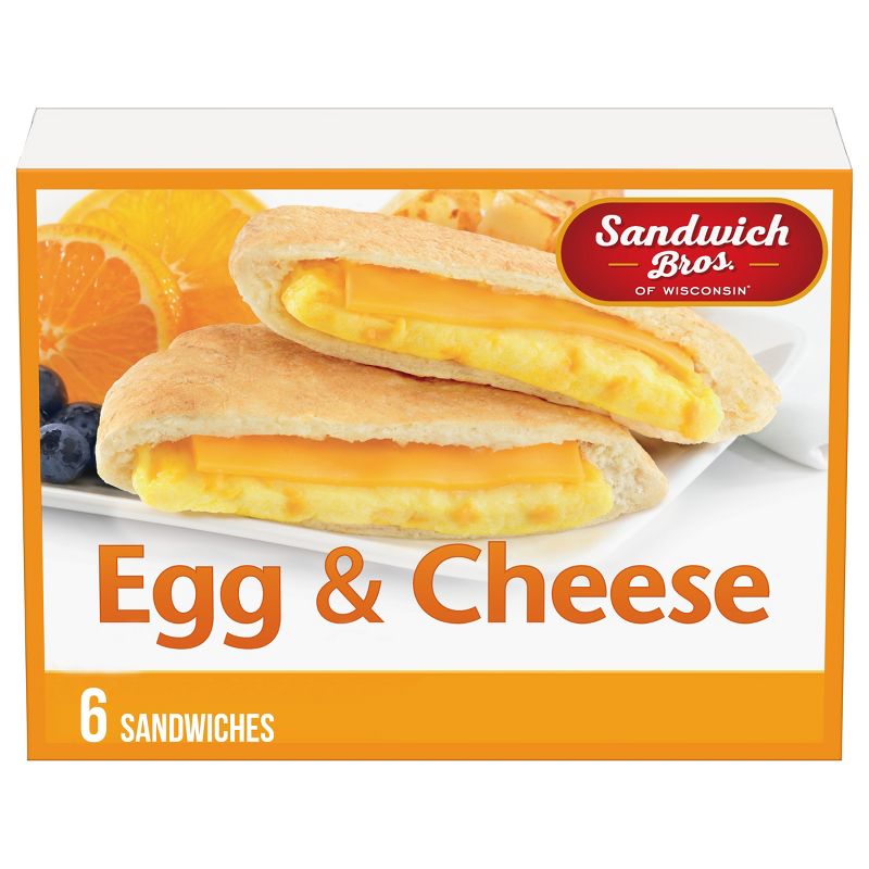 Sandwich Brothers of Wisconsin Frozen Egg &#38; Cheese Sandwich - 15oz/6ct, 1 of 6