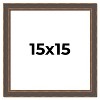 PosterPalooza | Square Elegant Brown Picture Frame - UV Acrylic, Foam Board Backing, Hanging Hardware - 2 of 4