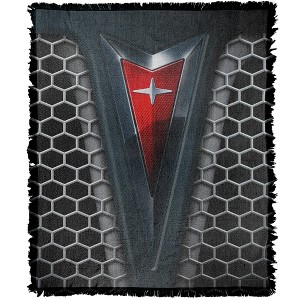 Pontiac Red Emblem Blanket 50"x60" Woven Tapestry - 1 of 4