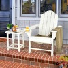 Costway 2 PCS Patio Adirondack Chair Side Table HDPE Weather Resistant Cup Holder Navy/White - 4 of 4