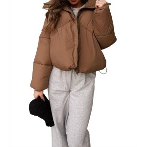 Women's High Neck Puffer Jacket - HYFVE - 1 of 4
