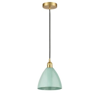 Plymouth Dome - 1 Light Cord Hung Mini Pendant In Industrial Style-11.25 Inches Tall and 7.5 Inches Wide