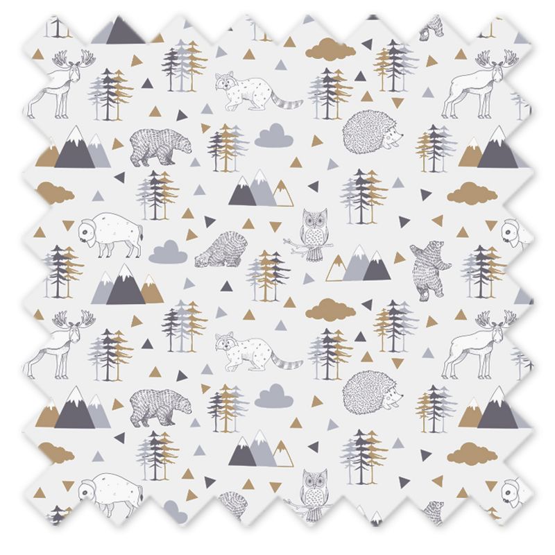 Bacati - Woodlands Animals Beige/Grey Curtain Panel, 4 of 5