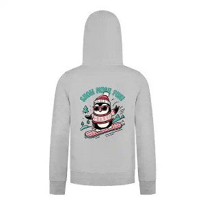 Everyday Kids Christmas Collection Snow Much Fun Boys Zip Up Hoodie – Holiday Penguin Sweatshirt - 1 of 4